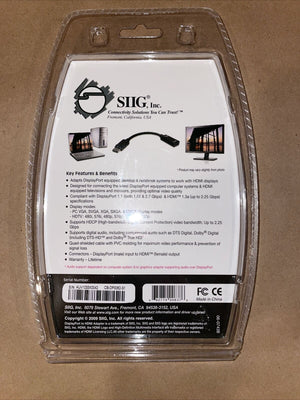 SIIG DisplayPort to HDMI Adapter (CB-DP0062-S1)