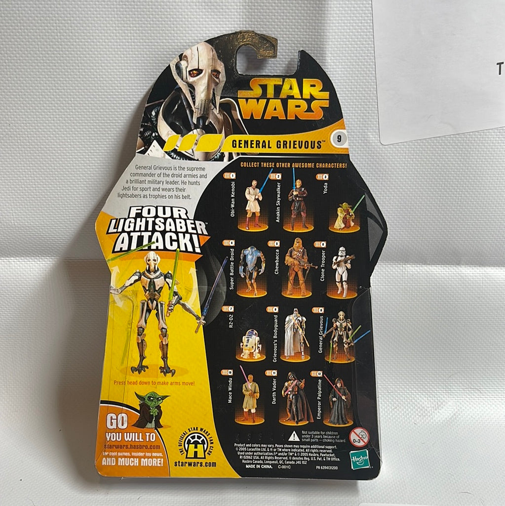 Star Wars Revenge of the Sith General Grievous Figure Four Lightsaber Attack